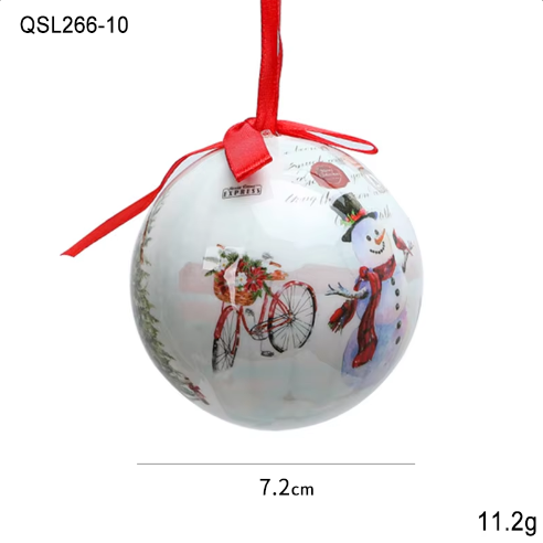 Christmas Decoration Painted Christmas Ornament Ball Pattern Christmas Tree Decoration Ball