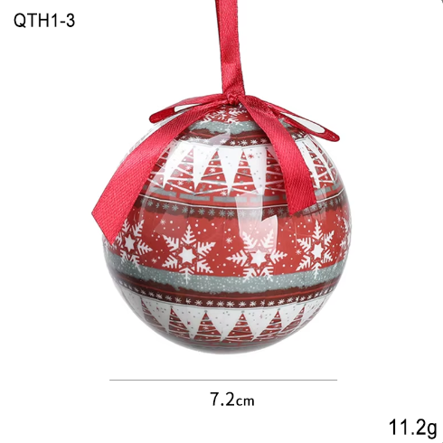 Christmas Decoration Painted Christmas Ornament Ball Pattern Christmas Tree Decoration Ball