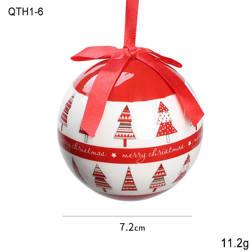 Christmas Decoration Painted Christmas Ornament Ball Pattern Christmas Tree Decoration Ball