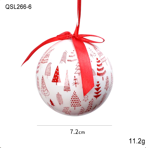 Christmas Decoration Painted Christmas Ornament Ball Pattern Christmas Tree Decoration Ball