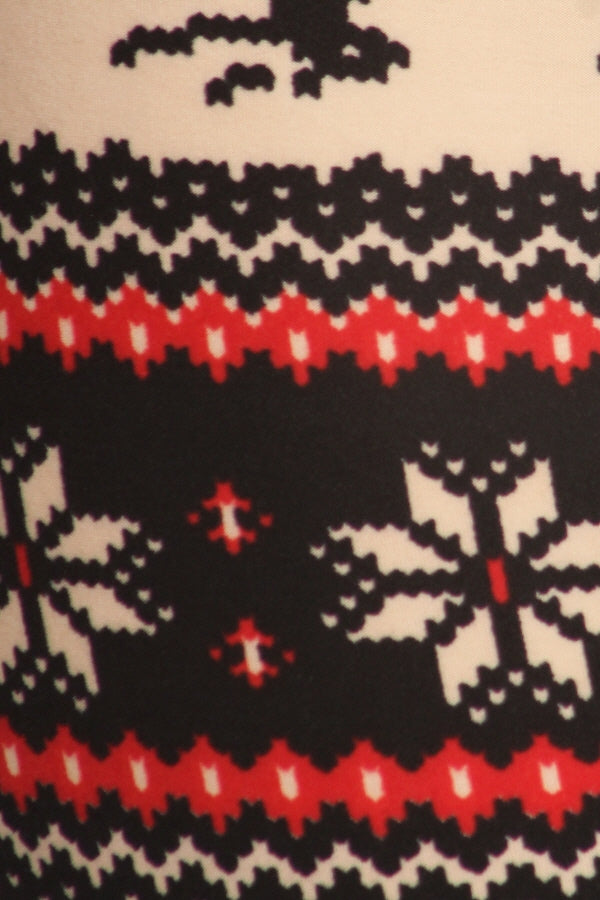 Red and White Santa Reindeer Legging