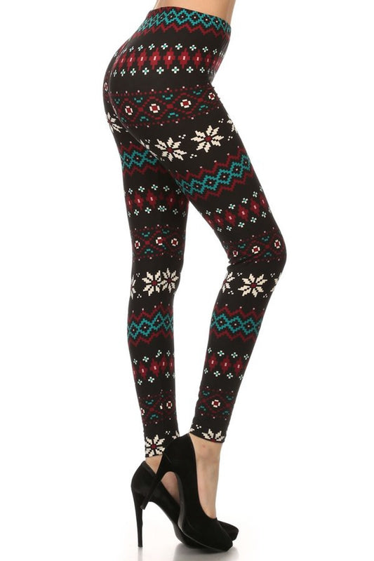 Black Multi Pattern Legging