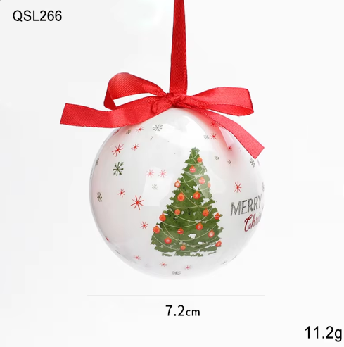 Christmas Decoration Painted Christmas Ornament Ball Pattern Christmas Tree Decoration Ball