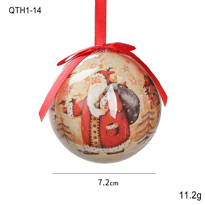 Christmas Decoration Painted Christmas Ornament Ball Pattern Christmas Tree Decoration Ball