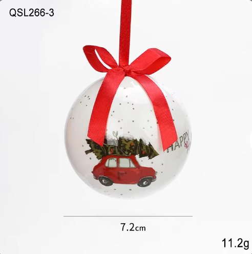 Christmas Decoration Painted Christmas Ornament Ball Pattern Christmas Tree Decoration Ball