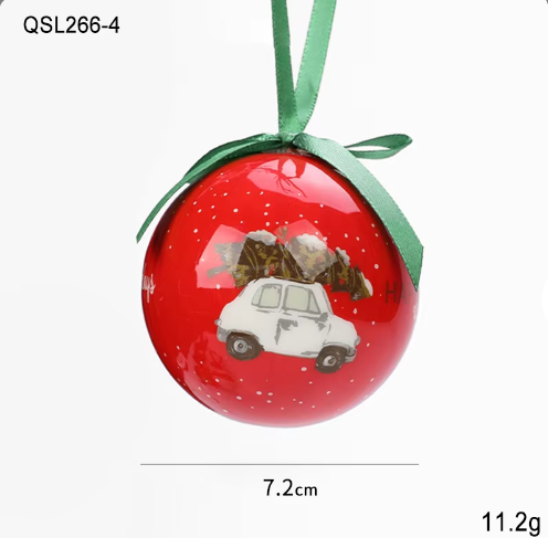 Christmas Decoration Painted Christmas Ornament Ball Pattern Christmas Tree Decoration Ball