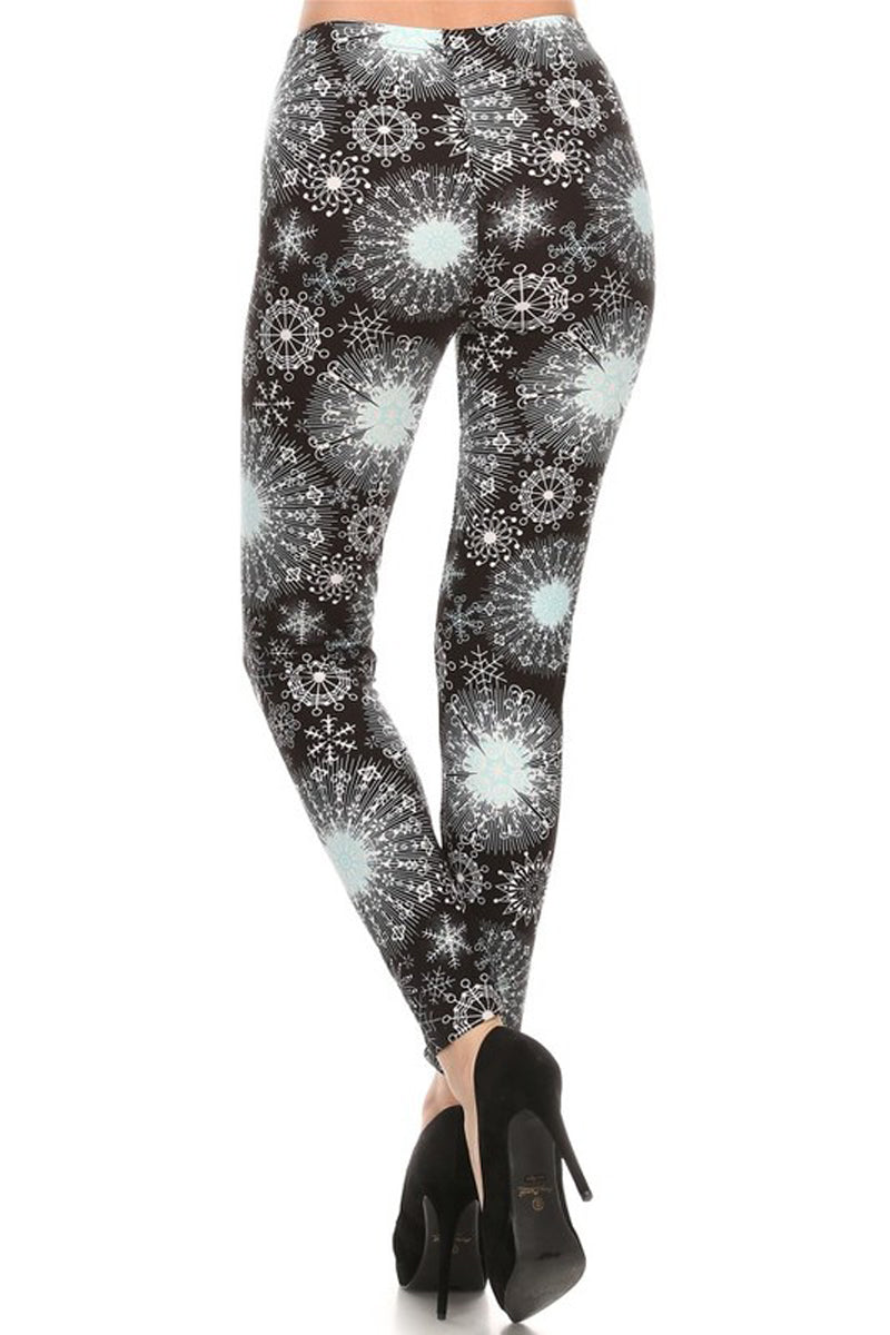 Black and White Snowflake Legging