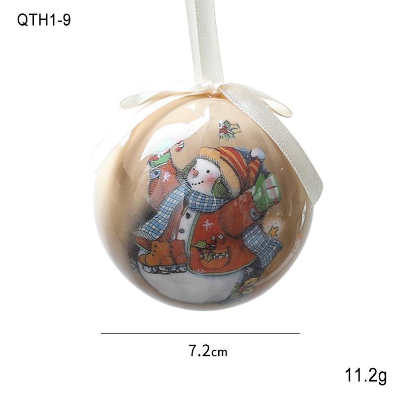 Christmas Decoration Painted Christmas Ornament Ball Pattern Christmas Tree Decoration Ball