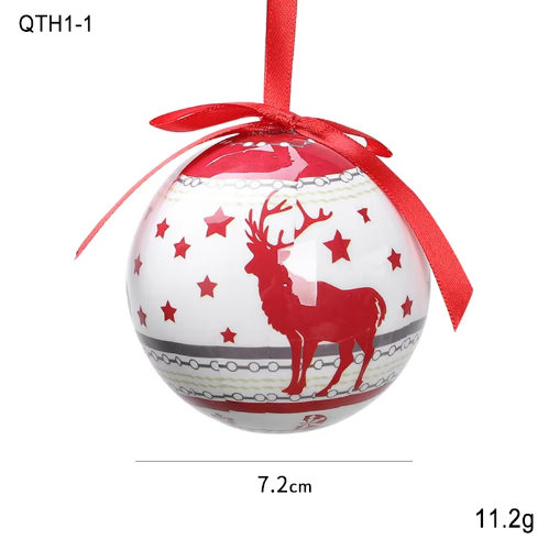 Christmas Decoration Painted Christmas Ornament Ball Pattern Christmas Tree Decoration Ball