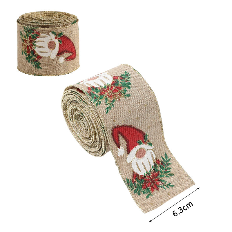 7 Yard x 2.5 Inch Christmas  Ribbon for Christmas Wrapping Crafts Decoration