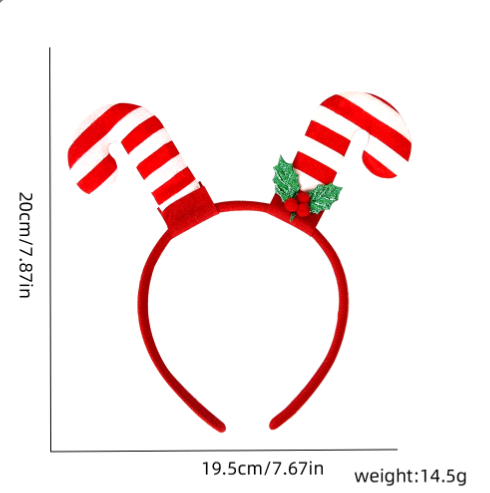 Cartoon three-dimensional girl plastic Miss elf hat christmas tree candy cane clothing non-woven fabric hat child decorations adult accessories Hair ring