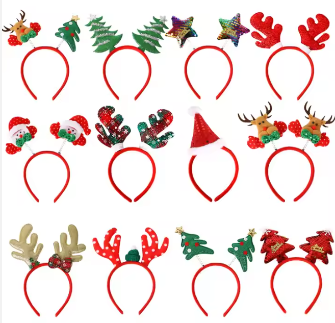 Christmas Headbands Holiday Party Headband Xmas Headwear for Kids/Adults