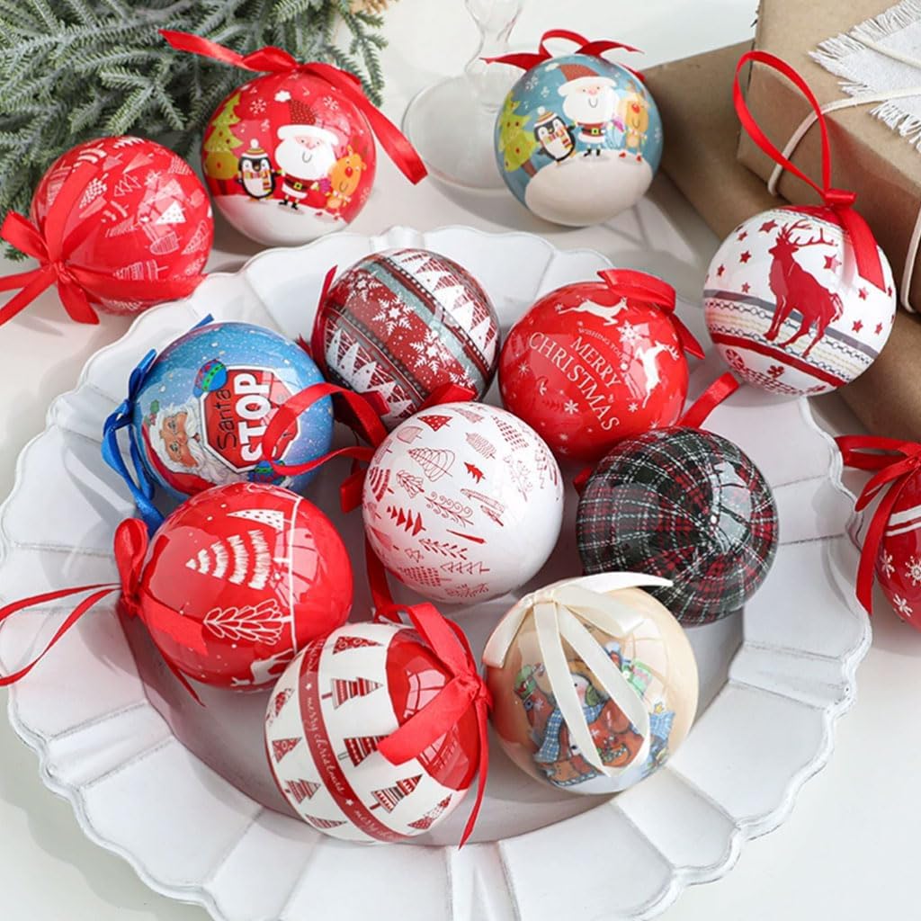 Christmas Decoration Painted Christmas Ornament Ball Pattern Christmas Tree Decoration Ball