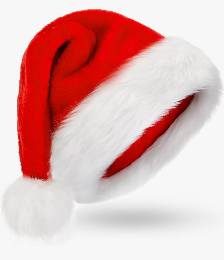 Santa Hat Christmas Hat Men Women: Adult Xmas Holiday Santa Hat - Unisex Comfort Christmas Hats Extra Thicken Classic for Christmas New Year Festive Party Supplies