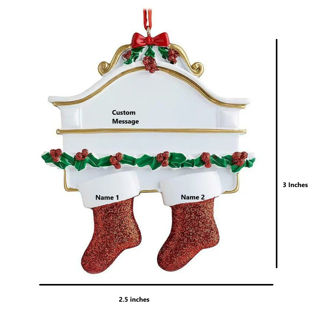 Personalized 2024 Christmas Stocking Ornaments for Xmas Hanging Decorations