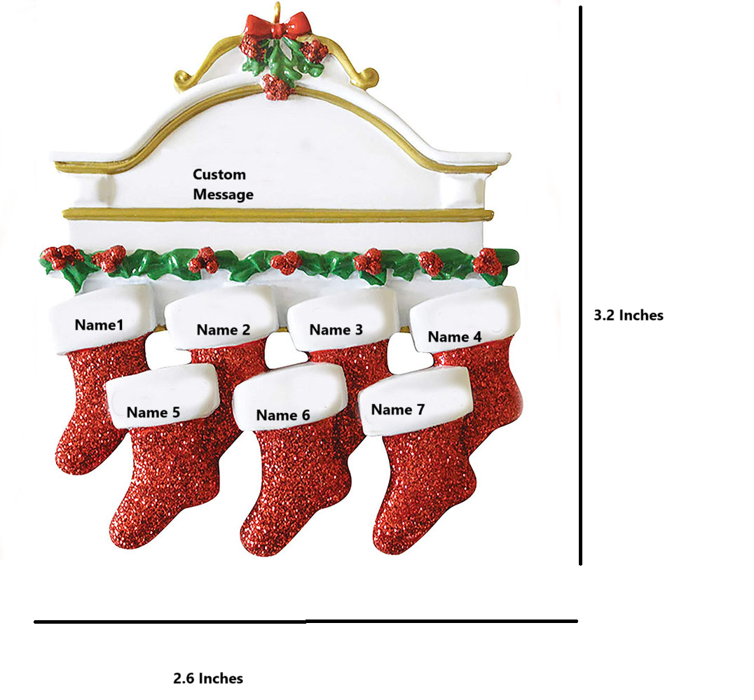 Personalized 2024 Christmas Stocking Ornaments for Xmas Hanging Decorations