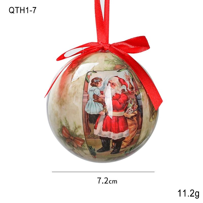 Christmas Decoration Painted Christmas Ornament Ball Pattern Christmas Tree Decoration Ball