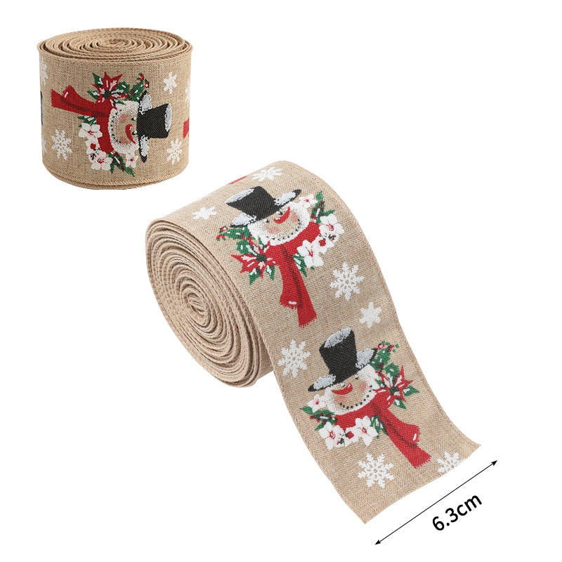 7 Yard x 2.5 Inch Christmas  Ribbon for Christmas Wrapping Crafts Decoration