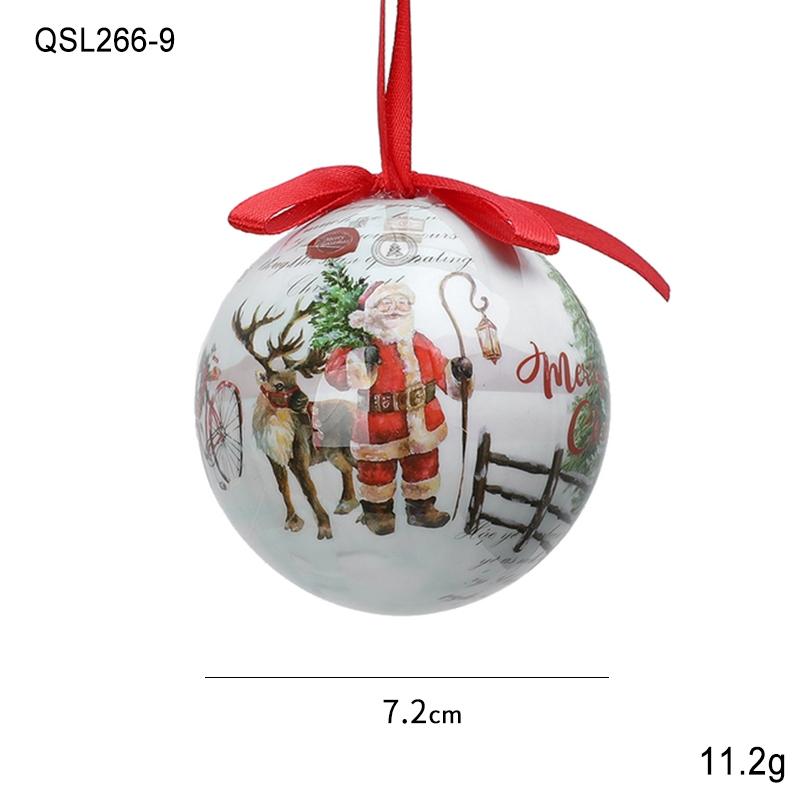 Christmas Decoration Painted Christmas Ornament Ball Pattern Christmas Tree Decoration Ball