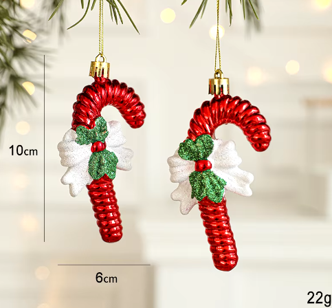 6 Pack 3 variations Lucky Christmas Assorted Ornaments Set