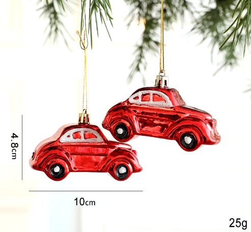 6 Pack 3 variations Lucky Christmas Assorted Ornaments Set