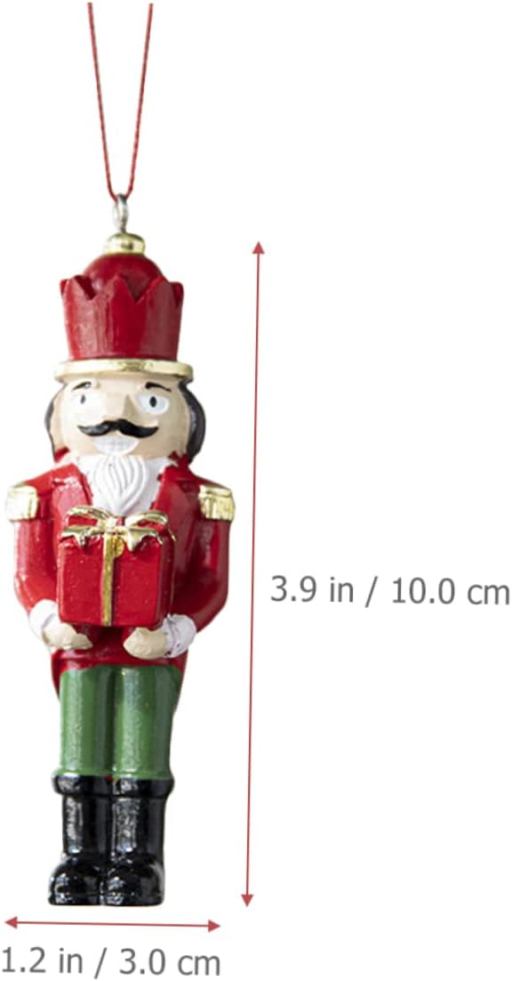 3 Pack 3 Variation 4 Inch Traditional Christmas Decoration Pendants Ornaments Resin Nutcracker