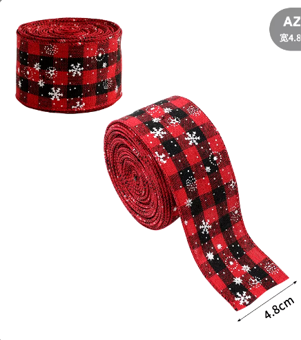 7 Yard x 2.5 Inch Christmas  Ribbon for Christmas Wrapping Crafts Decoration